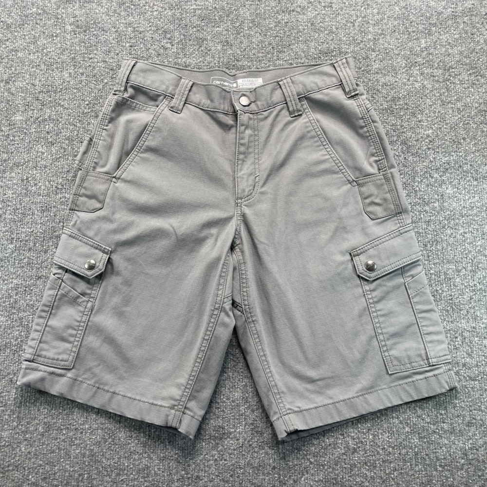 Carhartt Cargo Shorts Men's 30 Grey Rugged Flex Relaxed Fit Ripstop